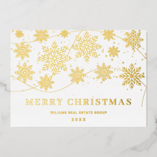 Carte De Vœux En Aluminium Joyeux Noël Entreprise Salutation Gold