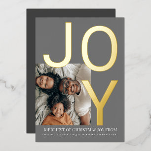 Carte De Vœux En Aluminium Joyeux Noël Joie Photo personnalisée