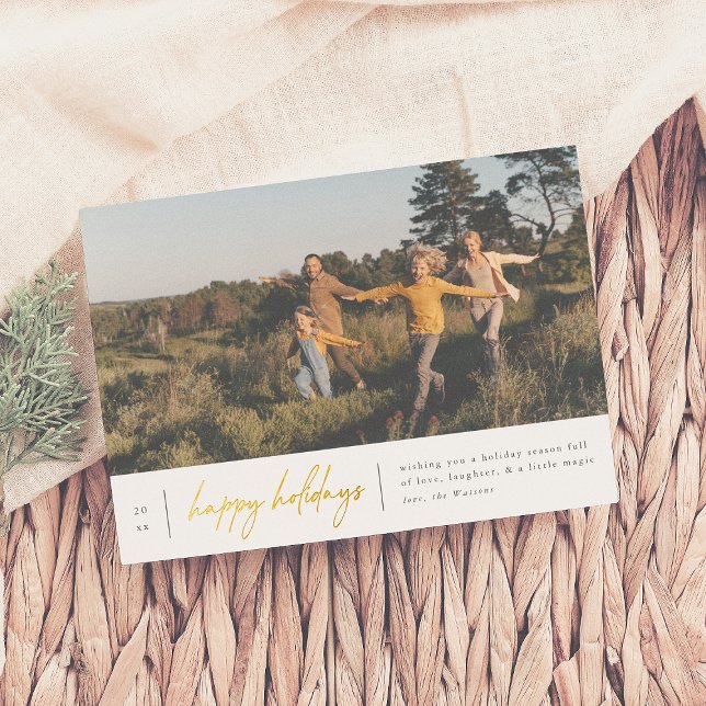 Carte De Vœux En Aluminium Joyeux Noël minimal moderne (Créateur téléchargé)