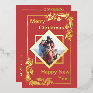 Carte De Vœux En Aluminium Joyeux Noël Photo Bonne Année Félicitations