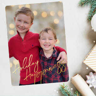 Carte De Vœux En Aluminium Joyeux Noël Photo Complète de Noël