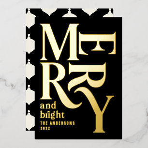 Carte De Vœux En Aluminium Joyeux Noël traditionnel moderne Ho