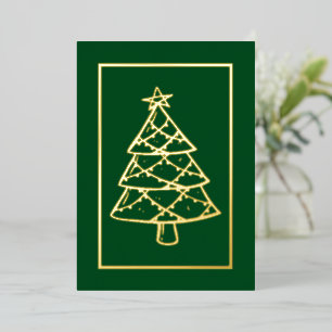 Carte De Vœux En Aluminium Joyeux Noël Vert ! Jours fériés Vos paroles