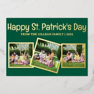 Carte De Vœux En Aluminium Joyeux St. patrick's day Famille Shamrock 3 photo
