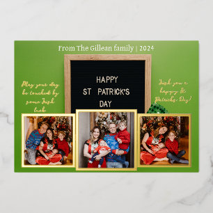 Carte De Vœux En Aluminium Joyeux St. patrick's day Famille Shamrock 3 photo