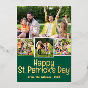 Carte De Vœux En Aluminium Joyeux St. patrick's day Famille Shamrock 4 photo