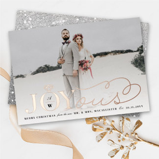 Carte De Vœux En Aluminium Joyous Diamond Ring Monogramme Classic Mariage