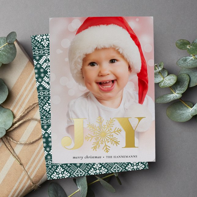 Carte De Vœux En Aluminium La joie festive | Photo verticale (Créateur téléchargé)