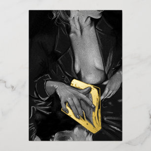 Carte De Vœux En Aluminium Livre Lover Spicy Booktok Foil Art Card