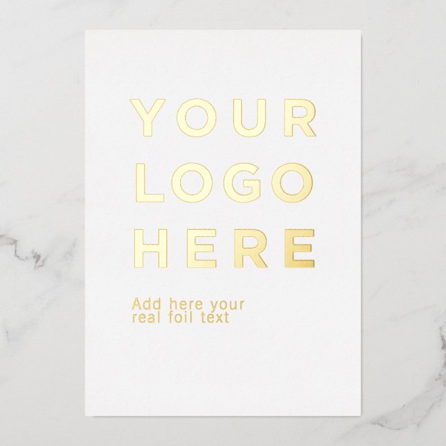 Carte De Vœux En Aluminium Logo personnalisé et texte carte d'invitation en p (Recto)