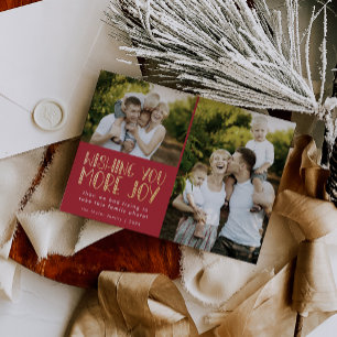 Carte De Vœux En Aluminium LUCY Gold Foil Amusant Famille Photo Funky Noël