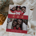 Carte De Vœux En Aluminium LUCY Gold Foil Famille Ho Ho Ho Photo Noël<br><div class="desc">LUCY Gold Foil Famille Ho Ho Ho Photo Foil Carte de vacances de Noël. Personnalisez le dos avec un accueil de vacances ou des nouvelles de famille en option,  et votre nom de famille.</div>