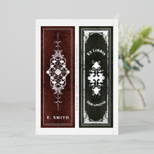 Carte De Vœux En Aluminium Marque-page personnalisé avec nom véritable feuill