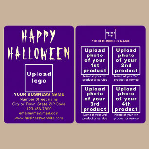 Carte De Vœux En Aluminium Marque Purple Business sur Halloween