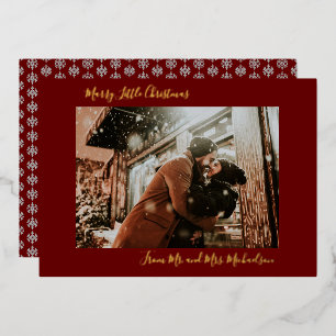 Carte De Vœux En Aluminium Marry Little Christmas Red