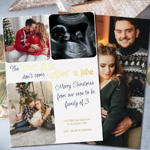 Carte De Vœux En Aluminium Meilleurs Cadeaux Famille de 3 Noël Grossesse 4 Ph