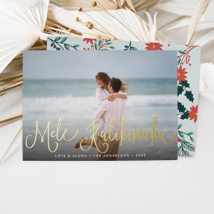 Carte De Vœux En Aluminium Mele Kalikimaka Hawaii Photo
