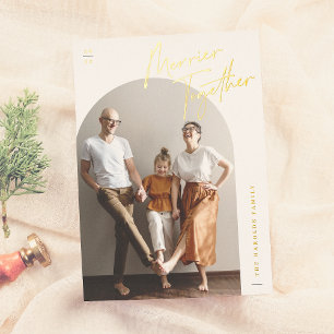 Carte De Vœux En Aluminium Merrier Together Arch Photo Noël