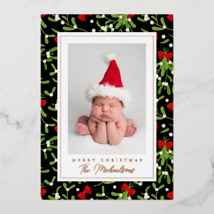 Carte De Vœux En Aluminium MERRY NOËL Ajouter votre photo