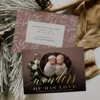 Merveilles | Twins Holiday Foil Faire-part de nais