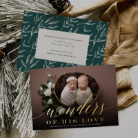 Merveilles | Twins Holiday Foil Faire-part de nais