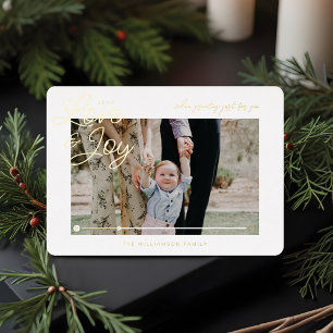 Carte De Vœux En Aluminium Message vidéo QR Code minimaliste moderne Amour & 