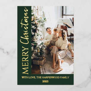 Carte De Vœux En Aluminium Mini-tendance moderne photo Noël de famille