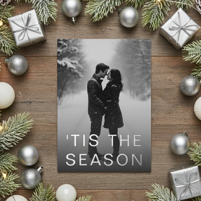 Carte De Vœux En Aluminium Miniature moderne de neige photo complète (Créateur téléchargé)