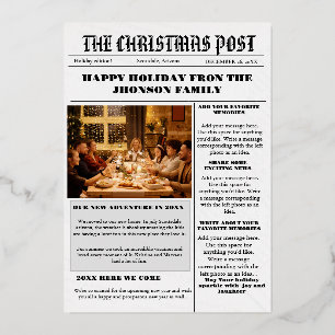 Carte De Vœux En Aluminium Minimaliste Quelle Année Photo Année En Revue Phot