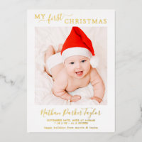 Minuscule Mon premier bébé de Noël Photo de naissa