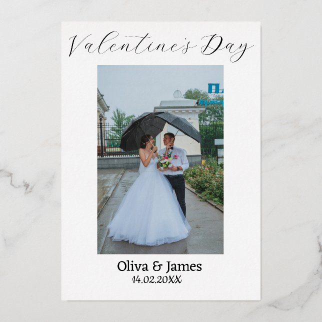 Carte De Vœux En Aluminium Modern Red Hearts Valentine’s Day (Recto)