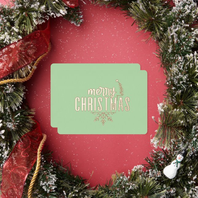 Carte De Vœux En Aluminium Modern Spiral Christmas Tree Merry Christmas Rose  (Insitu)