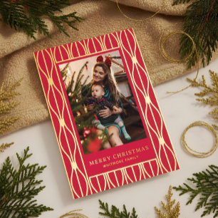 Carte De Vœux En Aluminium Moderne décoration de Noël rétro Photo Noël