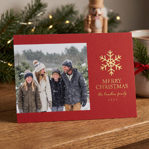 Carte De Vœux En Aluminium Moderne photo de Noël en feuille d'aluminium - Rou