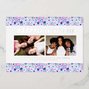 Carte De Vœux En Aluminium Motif floral amies de la Saint-Galentin 2 Photo
