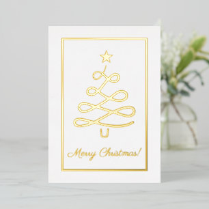 Carte De Vœux En Aluminium Noël Arbre Noël Fête avec tes mots