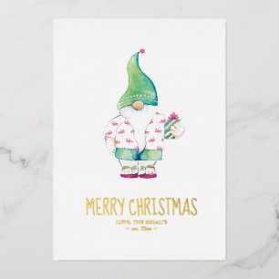 Carte De Vœux En Aluminium Noël dans l'aquarelle de Sand Père Noël