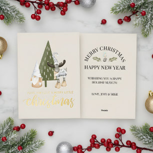 Carte De Vœux En Aluminium Noël du gnome nordique mou