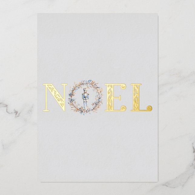 Carte De Vœux En Aluminium Noel Elegant Noël Noisette Ballet Photo (Recto)