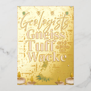 Carte De Vœux En Aluminium Noël géologue