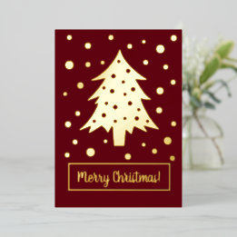 Carte De Vœux En Aluminium Noël Rouge Noël Arbre Noël Fête avec tes mots