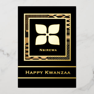 Carte De Vœux En Aluminium Nsirewa Happy Kwanzaa