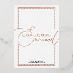 Carte De Vœux En Aluminium Ô viens, Emmanuel ! Noël chrétien de la Nativité