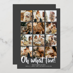 Carte De Vœux En Aluminium Oh Quelle Joie 12 Photos Noël Saison Des Fêtes