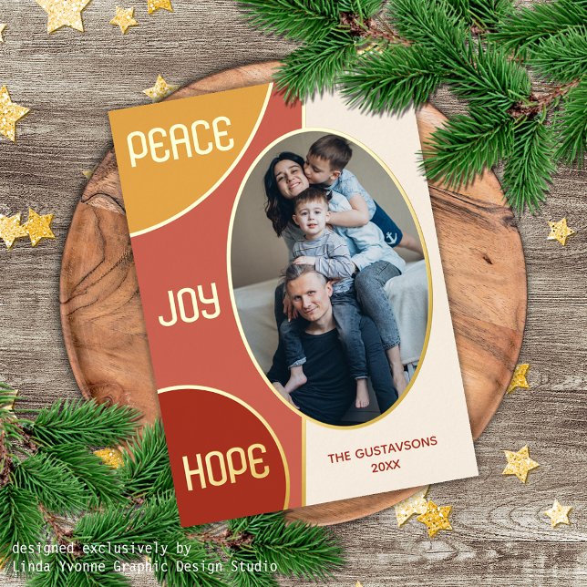 Carte De Vœux En Aluminium Or Joyeuses Fêtes classique (Créateur téléchargé)