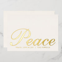 Paix Amour Joie Typographie Élégante Ivoire et Or