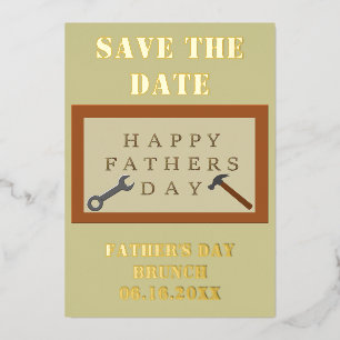 Carte De Vœux En Aluminium Panneau en bois pour la Fête des Pères Personnalis