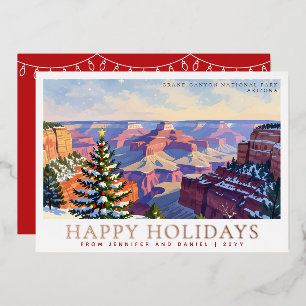 Carte De Vœux En Aluminium Parc national du Grand Canyon Noël festif