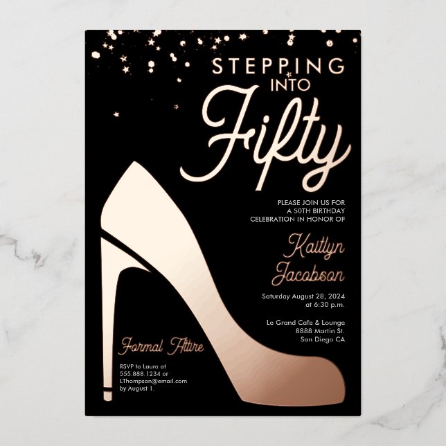 Carte De Vœux En Aluminium Passage à cinquante-cinquième anniversaire de fête (Recto)