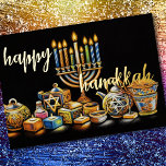 Carte De Vœux En Aluminium Pastel Dessin Menorah Hanoukka bougies<br><div class="desc">Pastel Dessin Menorah Hanoukka Bougies Vacances objets décorés par Umua. Imprimé et expédié par Zazzle ou ses filiales.</div>